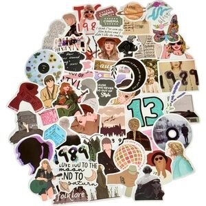 Swiftie Pop Singer Vinyl Stickers 50ct - New